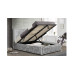 Osaka  Double Bed - Steel Crushed Velvet
