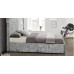Osaka  Double Bed - Steel Crushed Velvet
