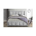 Osaka  Double Bed - Steel Crushed Velvet