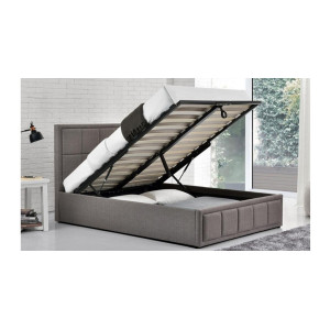 Osaka Ottoman Small Double Bed - Grey 120cm