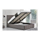 Osaka Ottoman Small Double Bed - Grey 120cm