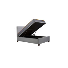 Alexander Ottoman Double Bed Grey 135Cm