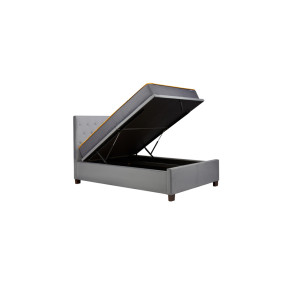 Alexander Ottoman Double Bed Grey 135Cm