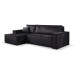 Calix black left hand facing chaise corner sofa bed