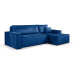 Calix blue right hand facing chaise corner sofa bed