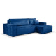 Calix blue right hand facing chaise corner sofa bed