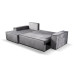 Calix Dark Grey left hand facing chaise corner sofa bed