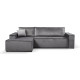 Calix Dark Grey left hand facing chaise corner sofa bed