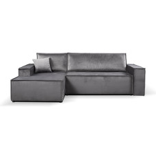 Calix graphite left hand facing chaise corner sofa bed