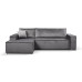 Calix graphite left hand facing chaise corner sofa bed