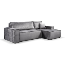 Calix Dark Grey right hand facing chaise corner sofa bed