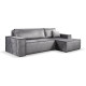 Calix Dark Grey right hand facing chaise corner sofa bed