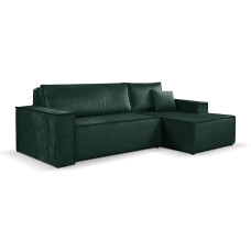 Calix green right hand facing chaise corner sofa bed