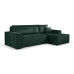Calix green right hand facing chaise corner sofa bed