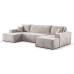 Calix U shaped beige corner sofa bed