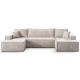 Calix U shaped beige corner sofa bed
