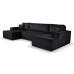 Calix U shaped black corner sofa bed