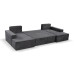 Calix U shaped black corner sofa bed