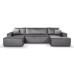 Calix U shaped graphite corner sofa bed