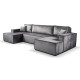 Calix U shaped graphite corner sofa bed