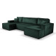 Calix U shaped green corner sofa bed