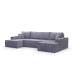 Calix U shaped grey cord corner sofa bed