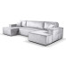 Calix U shaped silver corner sofa bed