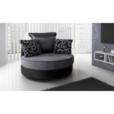Cambridge Swivel Chair Black Grey