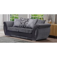 Cambridge 3 Seater Sofa Black Grey