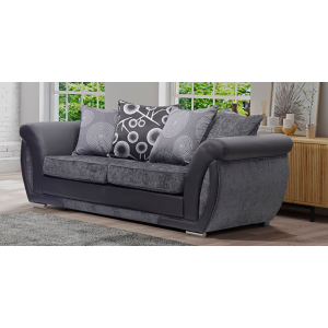 Cambridge 3 Seater Sofa Black Grey
