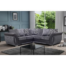 Cambridge Large Corner Sofa Black Grey