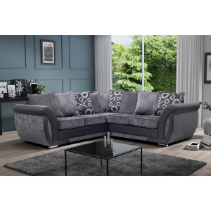 Cambridge Large Corner Sofa Black Grey