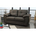 Capri 2 Seater Black Leather Sofa 