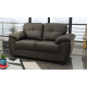 Capri 2 Seater Black Leather Sofa 