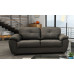 Capri 3+2 Seater Black Leather Sofa 