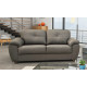 Capri 3 Seater Black Leather Sofa 