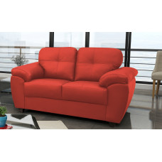 Capri 2 Seater Red Leather Sofa 