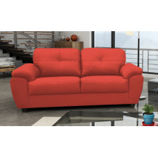 Capri 3 Seater Red Leather Sofa 
