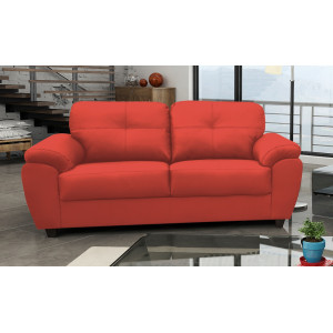 Capri 3 Seater Red Leather Sofa 
