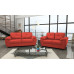 Capri 3+2 Seater Red Leather Sofa 