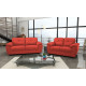 Capri 3+2 Seater Red Leather Sofa 