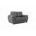 Capri 2 Seater Grey Leather Sofa 