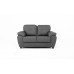 Capri 2 Seater Grey Leather Sofa 