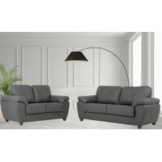 Capri 3+2 Seater Grey Leather Sofa 