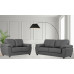 Capri 3+2 Seater Grey Leather Sofa 