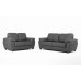 Capri 2 Seater Grey Leather Sofa 