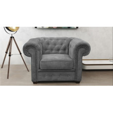 Chesterfield Graphite Club Chair 