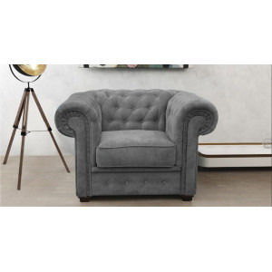 Chesterfield Graphite Club Chair 