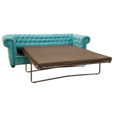 Chesterfield 2 Seater Sofa Bed Ocean Blue