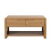 Curve Oak Natural Lacquered Coffee Table with Large Drawer
